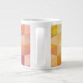 Zacht driehoek geometrisch patroon | monogram jumbo beker (Achterkant)