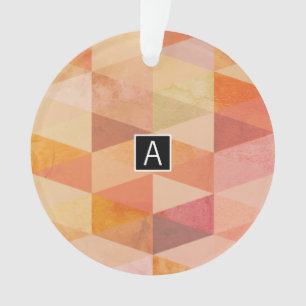 Zacht driehoek geometrisch patroon   monogram ornament
