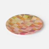 Zacht driehoek geometrisch patroon papieren bordje (Gekanteld)