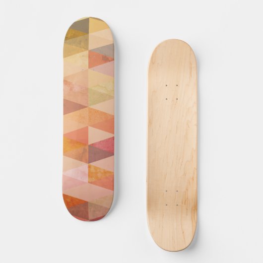 Zacht driehoek geometrisch patroon skateboard (Voorkant)
