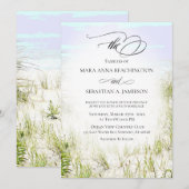 *~* Zacht Dune Beach Grass    PhotoWedding Kaart (Voorkant / Achterkant)