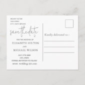 Zacht eenvoudig reliëfblad aankondigingskaart (Achterkant)