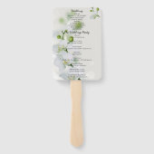 Zacht Elegant Orchid huwelijksprogramma Handwaaier (Achterkant)