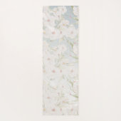 Zacht Elegant Wit Bloempatroon Yogamat (Achterkant)