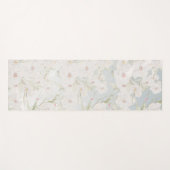 Zacht Elegant Wit Bloempatroon Yogamat (Voorkant (horizontaal))