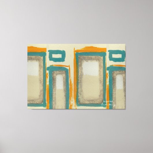 Zacht en gedurfd Rothko geïnspireerd verticaal Abs Canvas Afdruk (Voorkant)