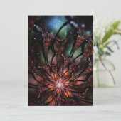 Zacht en tederheid fractal fantasy invita aankondiging (Staand voorkant)