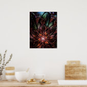 Zacht en tederheid fractal fantasy invita poster (Keuken)