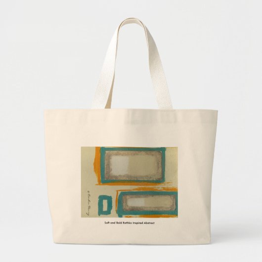Zacht en vet Rothko geïnspireerd Abstract ondertek Grote Tote Bag (Voorkant)