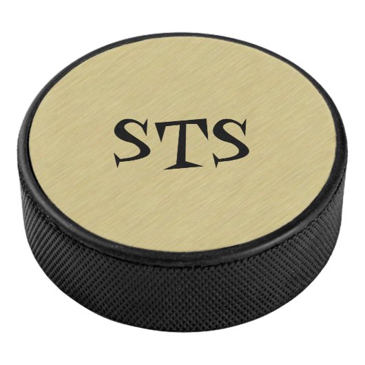 Zacht geborsteld goud hockey puck (3/4)