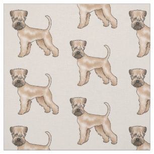 Zacht Gecoatde Wheaten Terrier Cute Hond Patroon B Stof