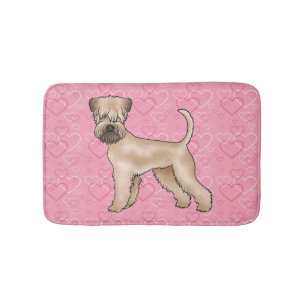 Zacht Gecoatde Wheaten Terrier Hond Hart Patroon Badmat