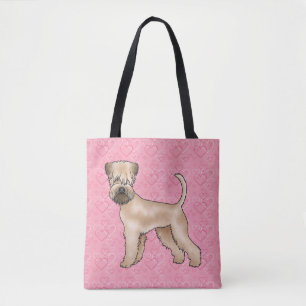 Zacht Gecoatde Wheaten Terrier Hond Hart Patroon Draagtas