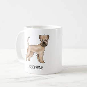 Zacht Gecoatde Wheaten Terrier Hond Staand Met Naa Koffiemok