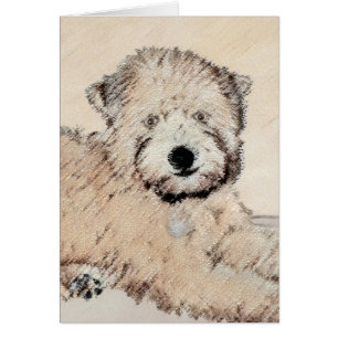 Zacht Gecoatde Wheaten Terrier Schilderij Originel
