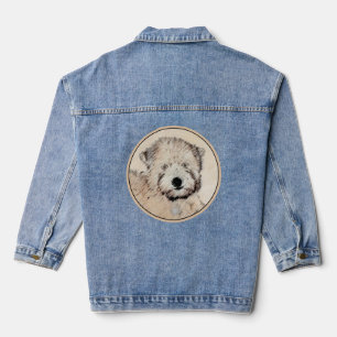 Zacht Gecoatde Wheaten Terrier Schilderij Originel Denim Jacket