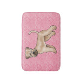 Zacht gecoate tarwedrager hond liefde hart patroon badmat (Voorkant Verticaal)