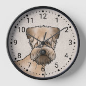 Zacht gecoate tarwedrager Schattige hondenhoofd op (Voorkant)