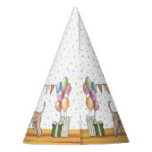 Zacht gecoate tarweterriër pastel Gelukkige Verjaa Feesthoedjes (Achterkant)