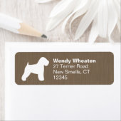 Zacht gecoate Wheaten Terrier Return-adreslabels Etiket (Insitu)