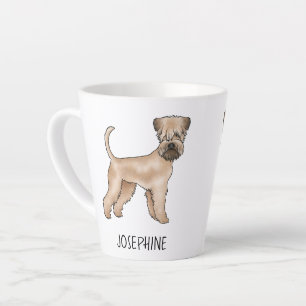Zacht Gecoatste Wheaten Terrier Hond Met Aangepast Latte Mok
