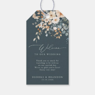 Zacht gedempte aardetinten bloemenbruiloft Waterve Cadeaulabel