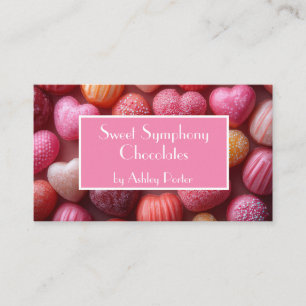 zacht gekleurde bonbons Patisserie Visitekaartje