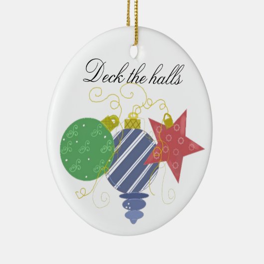 Zacht gekleurde Kerstversiering Keramisch Ornament (Rechts)