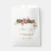 Zacht gekleurde Rozen bruiloft Bedankzakje (Voorkant)