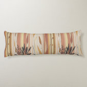 Zacht gestreepte stoffige Rozen achtergrond Botani Lichaamskussen (Achterkant)