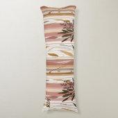 Zacht gestreepte stoffige Rozen achtergrond Botani Lichaamskussen (Voorkant Verticaal)