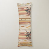 Zacht gestreepte stoffige Rozen achtergrond Botani Lichaamskussen (Achterkant (Verticaal))