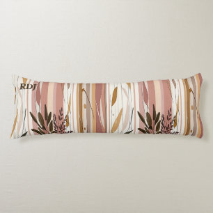 Zacht gestreepte stoffige Rozen achtergrond Botani Lichaamskussen