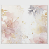 Zacht gouden blad elegantie cadeaupapier (Vlak)