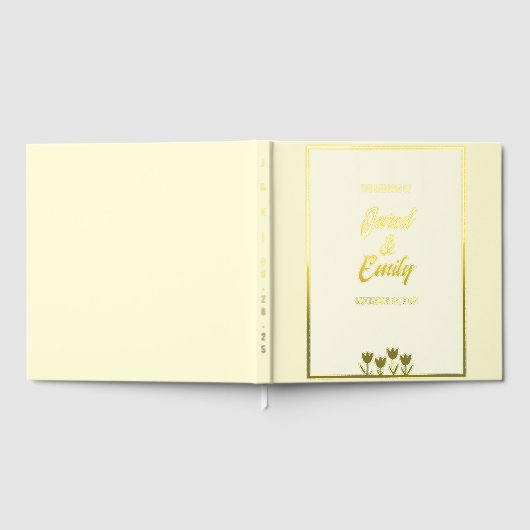 Zacht Gouden Folie Trouwen Gastboek Gastenboek (Volledig)