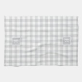 Zacht Grijs Buffel Controleer Monogram Theedoek (Horizontaal)