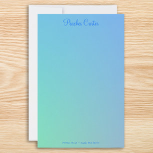 Zacht Groen Aqua Blauw Ombre Briefpapier