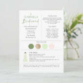 Zacht Groen Bruidsmeisje Voorstel & Informatie (Staand voorkant)