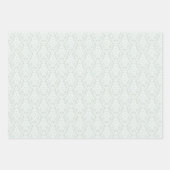 Zacht groen damast ontwerp inpakpapier vel (Voorkant)