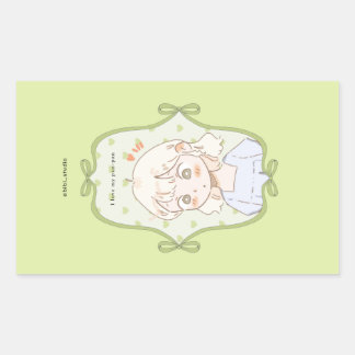 Zacht Groen Rechthoekige Sticker