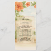 Zacht Groen Tropisch Hawaii Destination Wedding Programma (Voorkant)