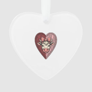 Zacht IJs Hart Garens Vintage Gravure Ontwerp_1 Ornament