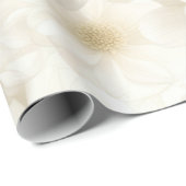Zacht Ivoor Bloemen Abstract Cadeaupapier (Rol Hoek)