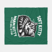 Zacht Kat Fleece Deken (Voorkant (Horizontaal))