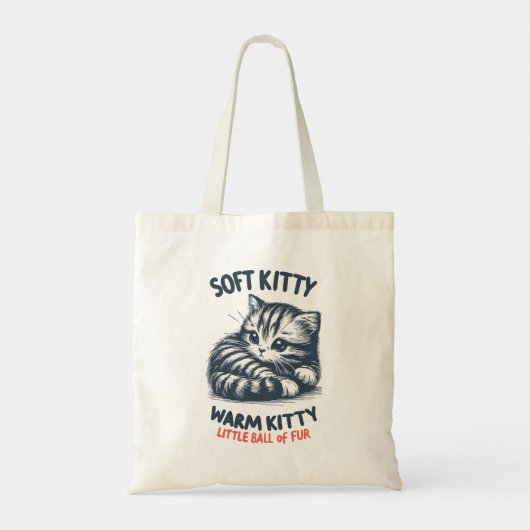 Zacht Kat Tote Bag (Achterkant)