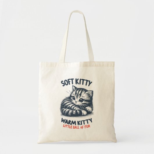 Zacht Kat Tote Bag (Voorkant)