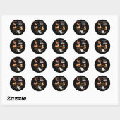 Zacht Kat Waarschuwen Katten Bal Van Bont Slaperig Ronde Sticker (Vel)