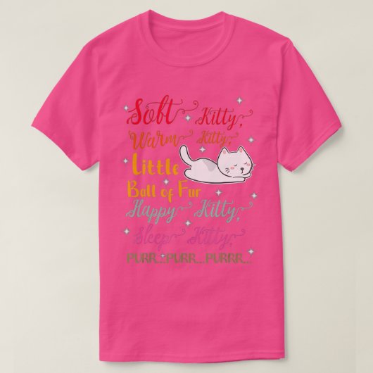 Zacht Kat Warm Kat Kleine knal Slaap Kit T-shirt (Design voorkant)