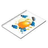 Zacht Katje Vliegend met Paraplu Notitieboek (Linkerzijde)