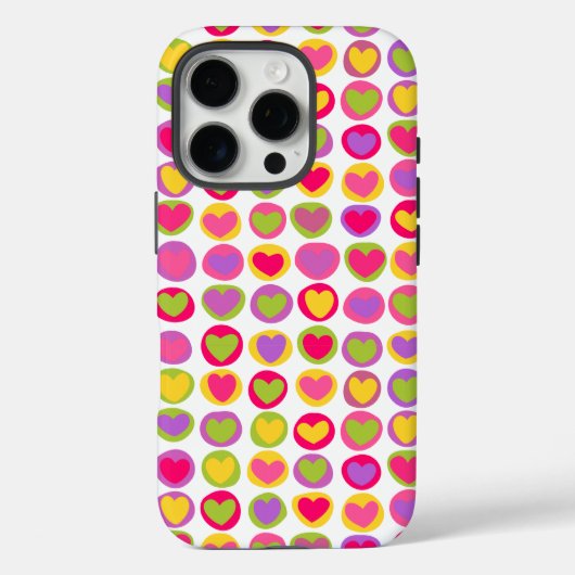 Zacht Kleurrijk Hart Pastelkleurig Valentijns Lief Case-Mate iPhone Case (Achterkant)